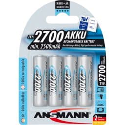 Foto: 1x4 Ansmann Akku 2700 Mignon AA 2500 mAh