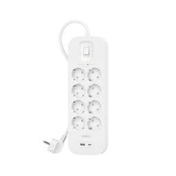 Foto: Belkin Steckdosenl./Überspannung 8-fach, USB-A+C, 900J.SRB003VF2M