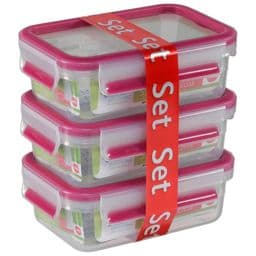 Foto: Emsa Food Clip&Close 515582 transp./pink 0,55l 3er Set