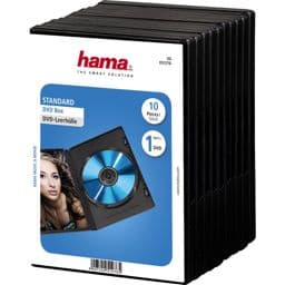 Foto: 1x10 Hama DVD-Leerhülle mit Folie schwarz              51276