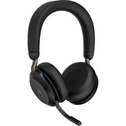 Foto: Jabra Evolve2 75 MS Headset BT Over-Ear BLK USB-A +Ladestation