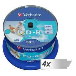 Foto: 4x50 Verbatim CD-R / 700MB 52x Speed wide printable generic