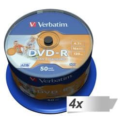 Foto: 4x50 Verbatim DVD-R 4,7GB 16x Speed, photo printable