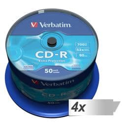 Foto: 4x50 Verbatim Data Life CD-R 80 52x Speed, ExtraProtection