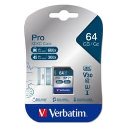 Foto: Verbatim SDXC Karte Pro     64GB Class 10 UHS-I             47022