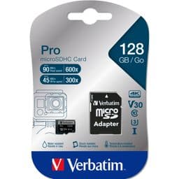 Foto: Verbatim microSDXC Pro     128GB Class 10 UHS-I incl Adapter