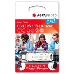 Foto: AgfaPhoto USB 3.0 2in1      32GB USB-TypeC