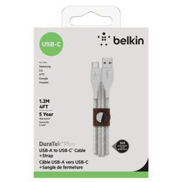 Foto: Belkin DuraTek Plus USB-C/USB-A 1,2m, weiß       F2CU069bt04-WHT