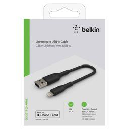 Foto: Belkin Lightning Lade/Sync Kabel 15cm, PVC, schwarz, mfi zert.