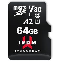 Foto: GOODRAM IRDM microSDXC      64GB V30 UHS-I U3 + adapter