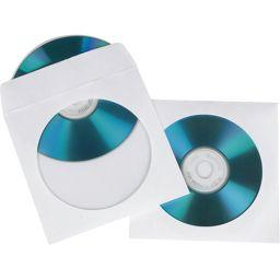 Foto: 1x100 Hama CD/DVD Papierhüllen weiss                   SK 51174