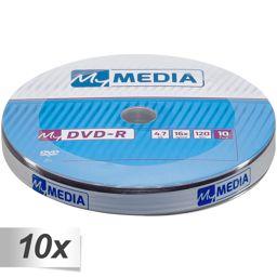 Foto: 10x10 MyMedia DVD-R 4,7GB 16x Speed matt silver Wrap