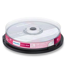 Foto: 1x10 Philips DVD-RW 4,7GB 4x SP