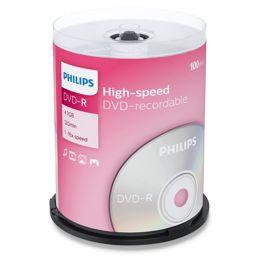 Foto: 1x100 Philips DVD-R 4,7GB 16x SP