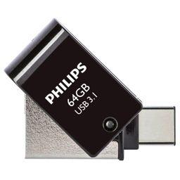 Foto: Philips 2 in 1 OTG          64GB USB 3.1 + USB C Midnight Black