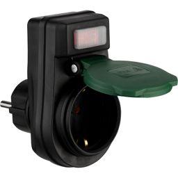 Foto: REV Adapter mit Schalter IP44 schwarz-grün