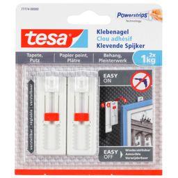 Foto: 1x2 Tesa Verstellbarer Klebe- nagel für Tapeten und Putz 1 kg