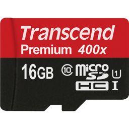 Foto: Transcend microSDHC         16GB Class 10 UHS-I 400x + SD Adapter