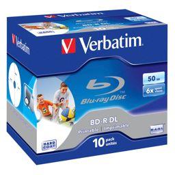 Foto: 1x10 Verbatim BD-R Blu-Ray 50GB 6x Speed printable Jewel Case
