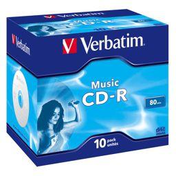 Foto: 1x10 Verbatim CD-R 80 / 700MB Audio Color "Live it" Jewel Case