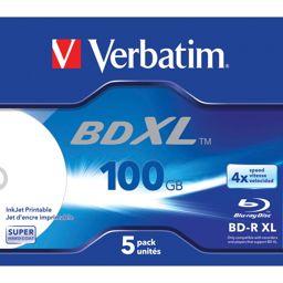 Foto: 1x5 Verbatim BD-R Blu-Ray 100GB 4x Speed wide printable JC